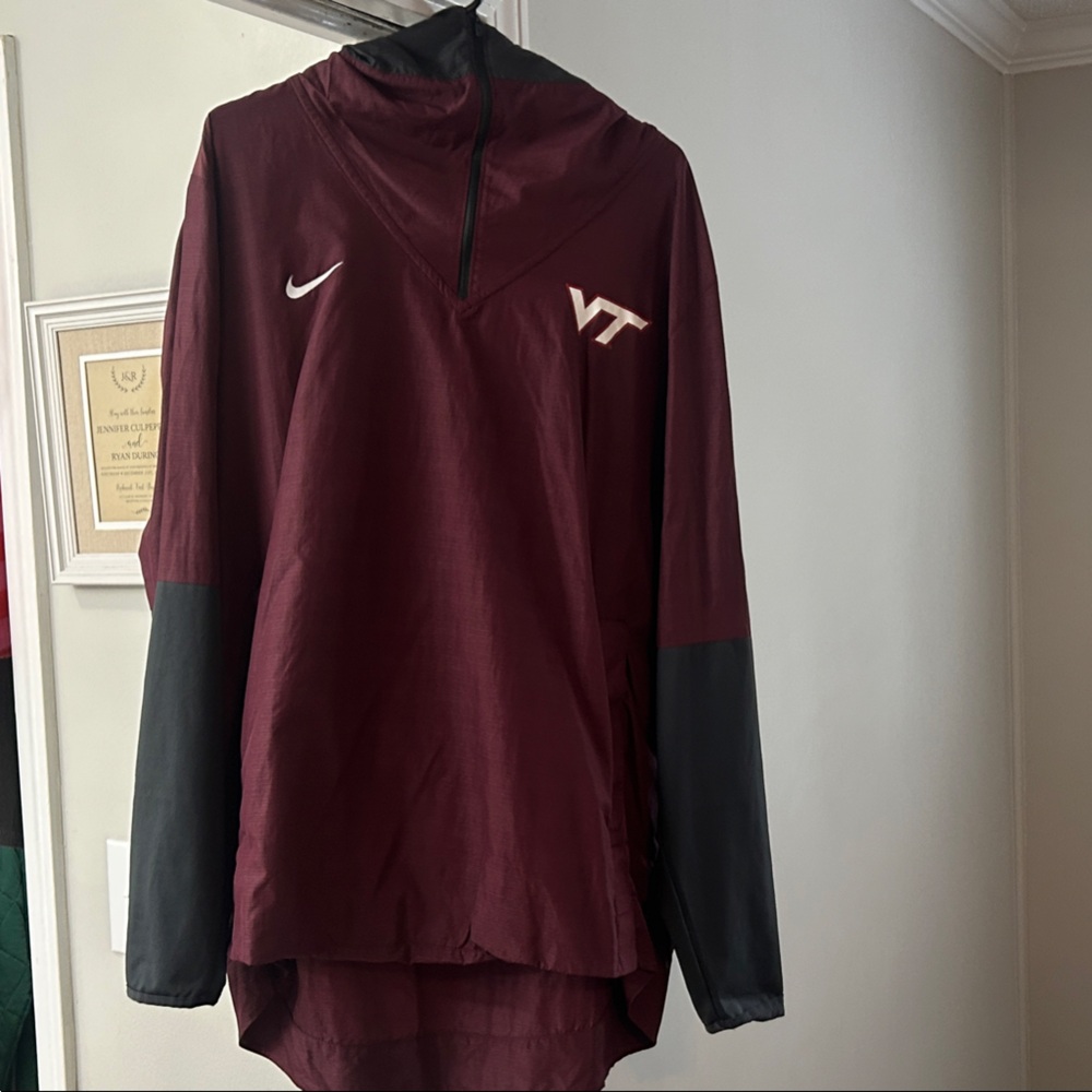 Virginia Tech Nike Burgundy and Black Windbreaker